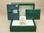 Rolex Datejust 36 Silver Flower Arabic Dial on Leather 116188 Complete 2012