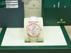 Rolex Datejust 36 Silver Flower Arabic Dial on Leather 116188 Complete 2012