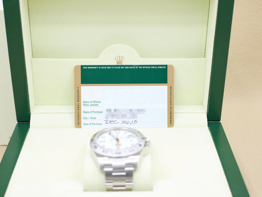 Rolex Explorer II White Dial on Oyster 216570 Complete 2013