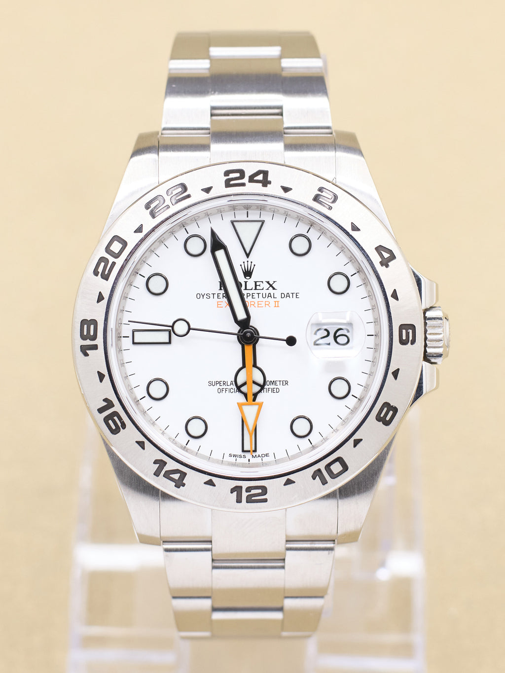 Rolex Explorer II White Dial on Oyster 216570 Complete 2013