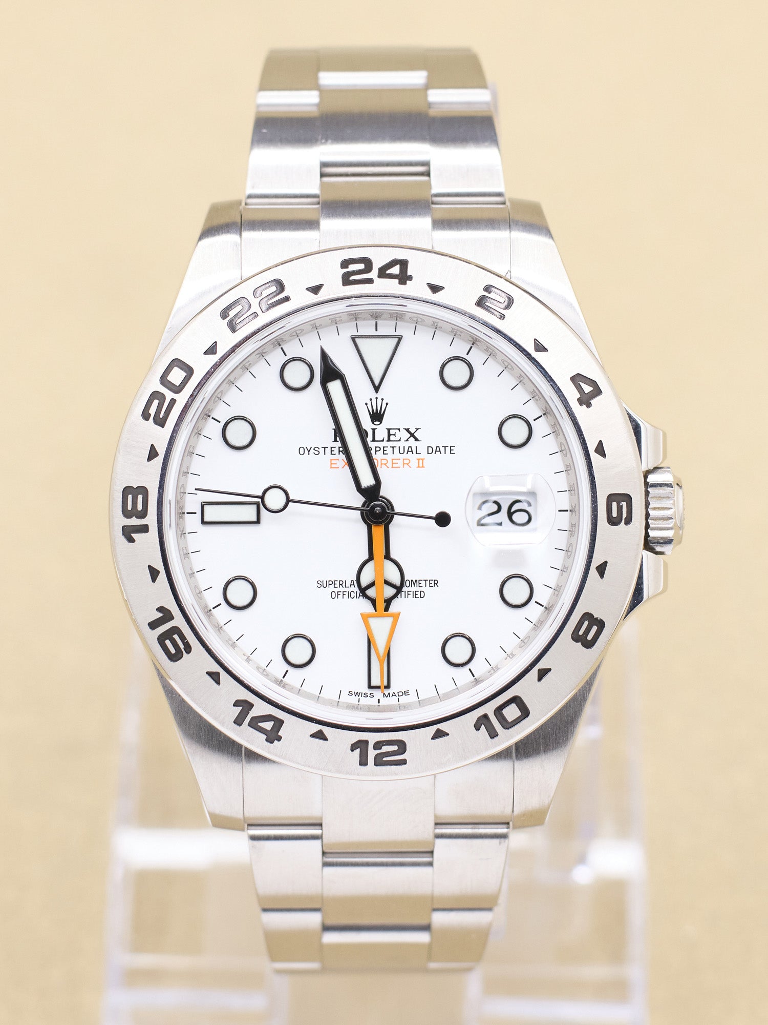 Rolex Explorer II White Dial on Oyster 216570 Complete 2013