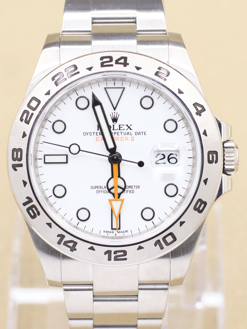 Rolex Explorer II White Dial on Oyster 216570 Complete 2013