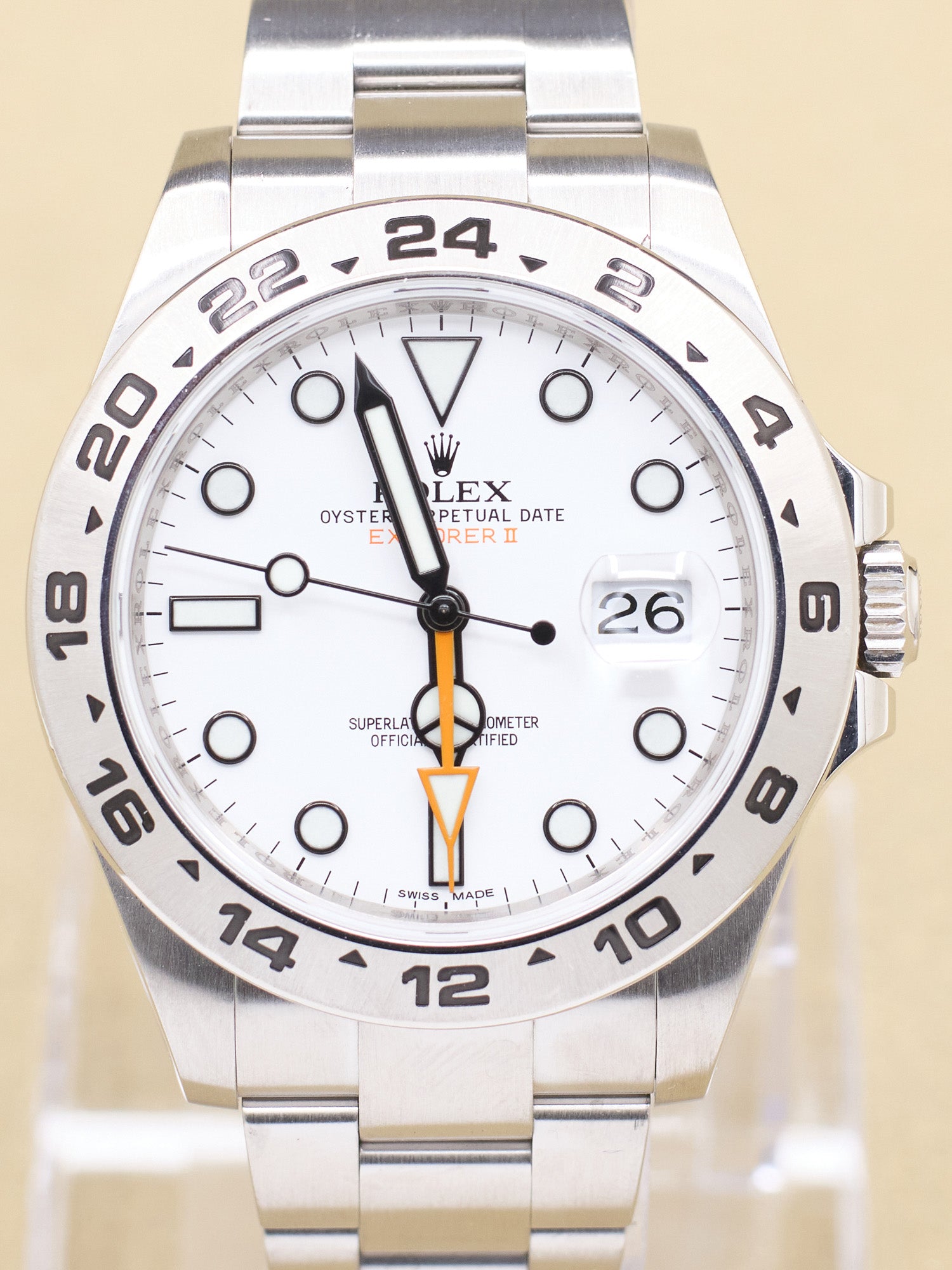 Rolex Explorer II White Dial on Oyster 216570 Complete 2013