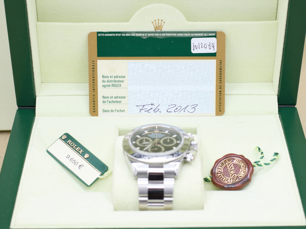 Rolex Daytona Black Dial on Oyster 116520 Complete 2013