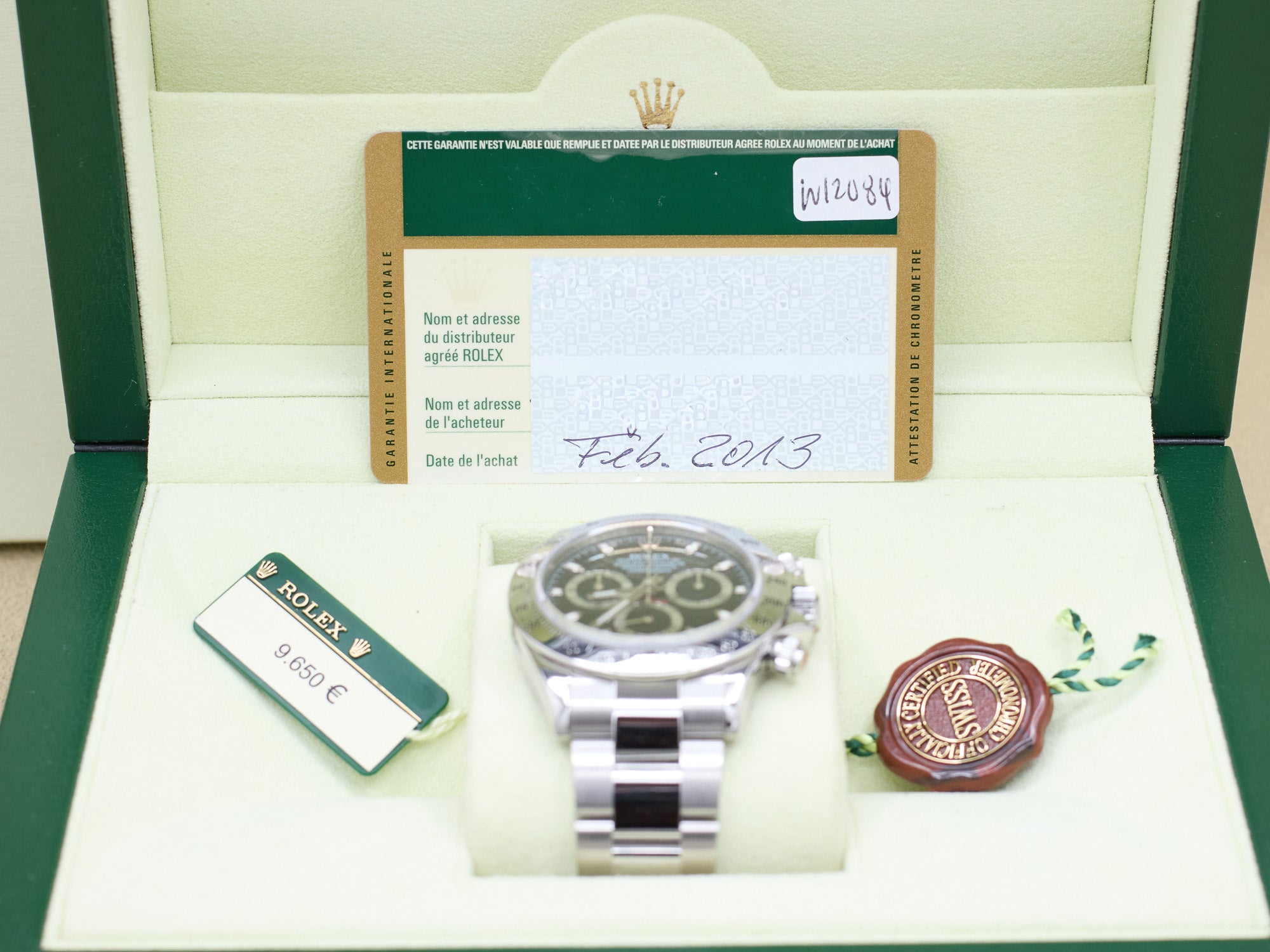 Rolex Daytona Black Dial on Oyster 116520 Complete 2013