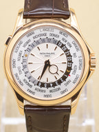 Patek Philippe World Time Silver Dial on Brown Leather 5130R-001 2016