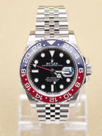 Rolex GMT-Master II Pepsi Black Dial on Jubilee 126710BLRO Complete 2020