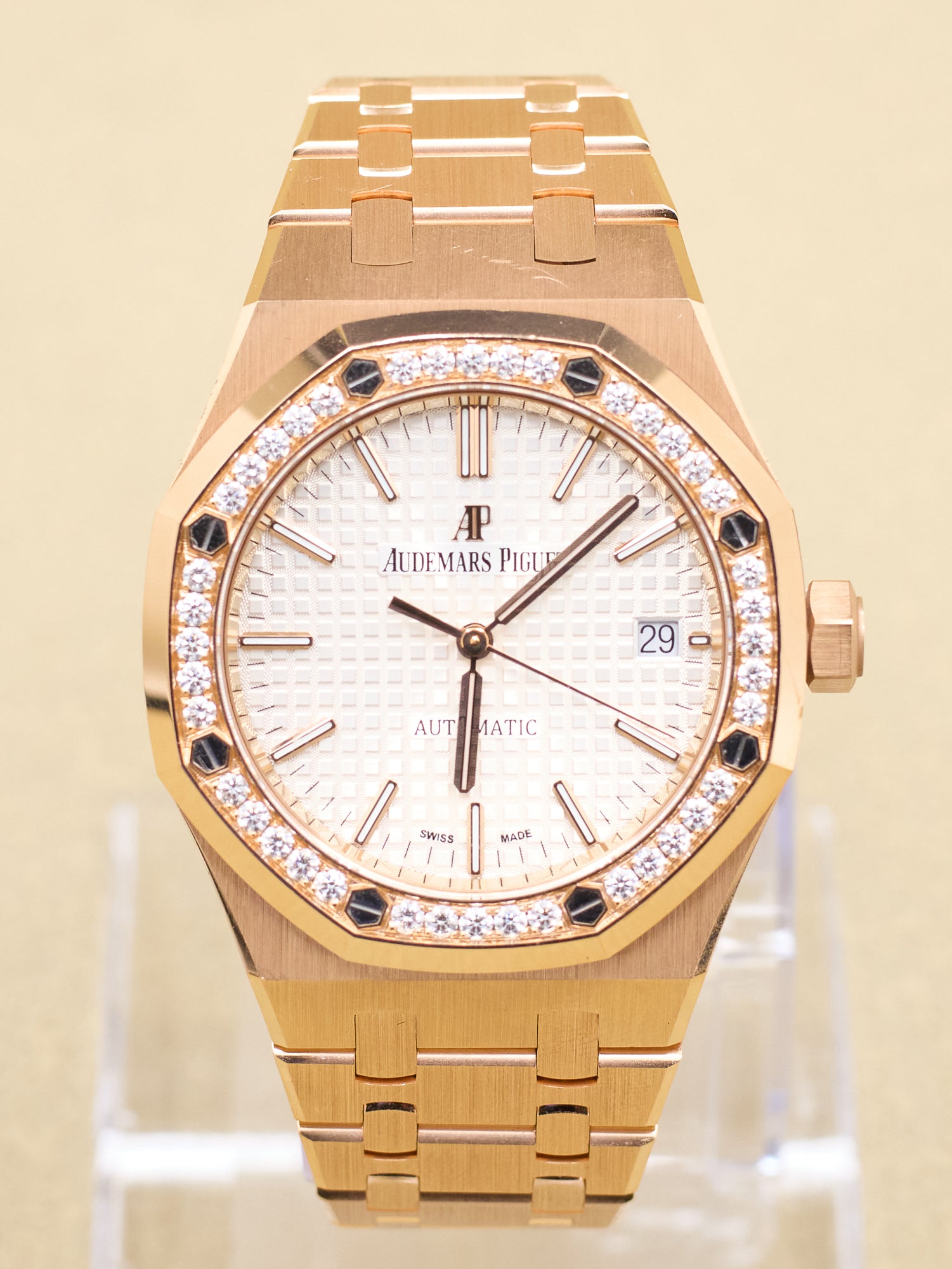Audemars Piguet Royal Oak Selfwinding White Dial on Bracelet 15451OR.ZZ.1256OR.01 Complete 2021