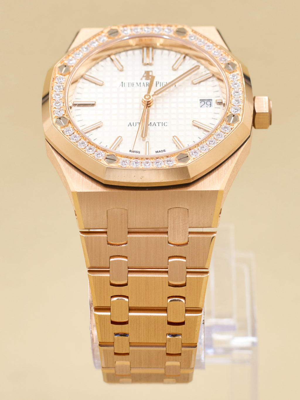 Audemars Piguet Royal Oak Selfwinding White Dial on Bracelet 15451OR.ZZ.1256OR.01 Complete 2021