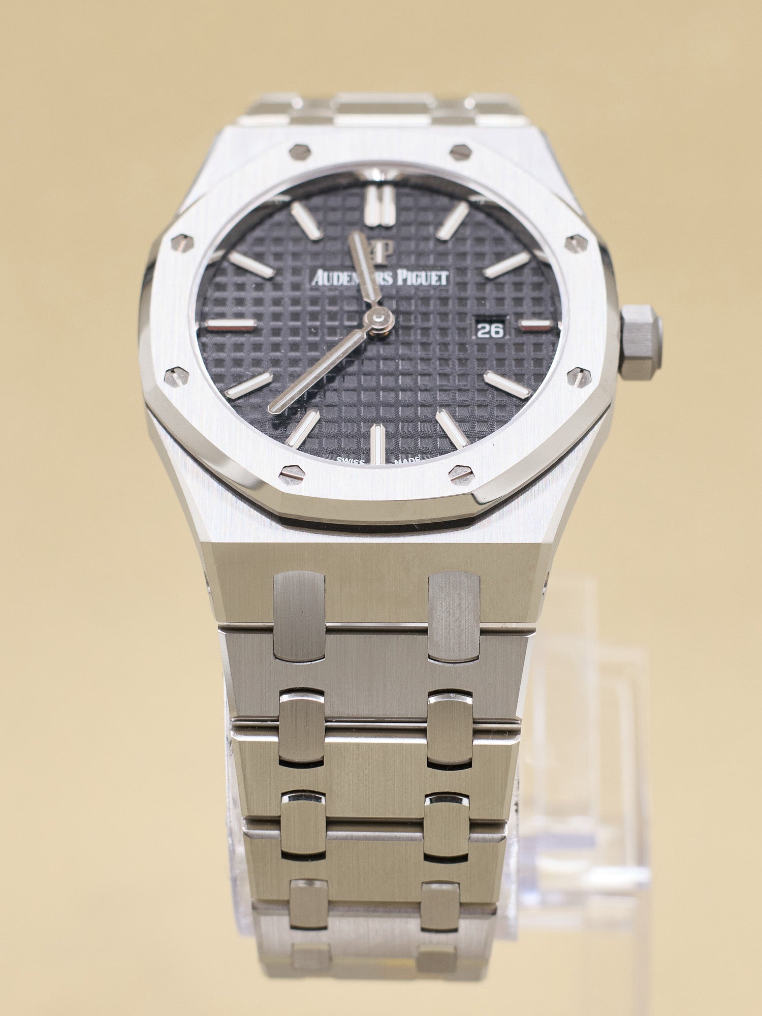 Audemars Piguet Royal Oak Quartz Ladies Black Dial on Bracelet 67650ST.OO.1261ST.01 Complete