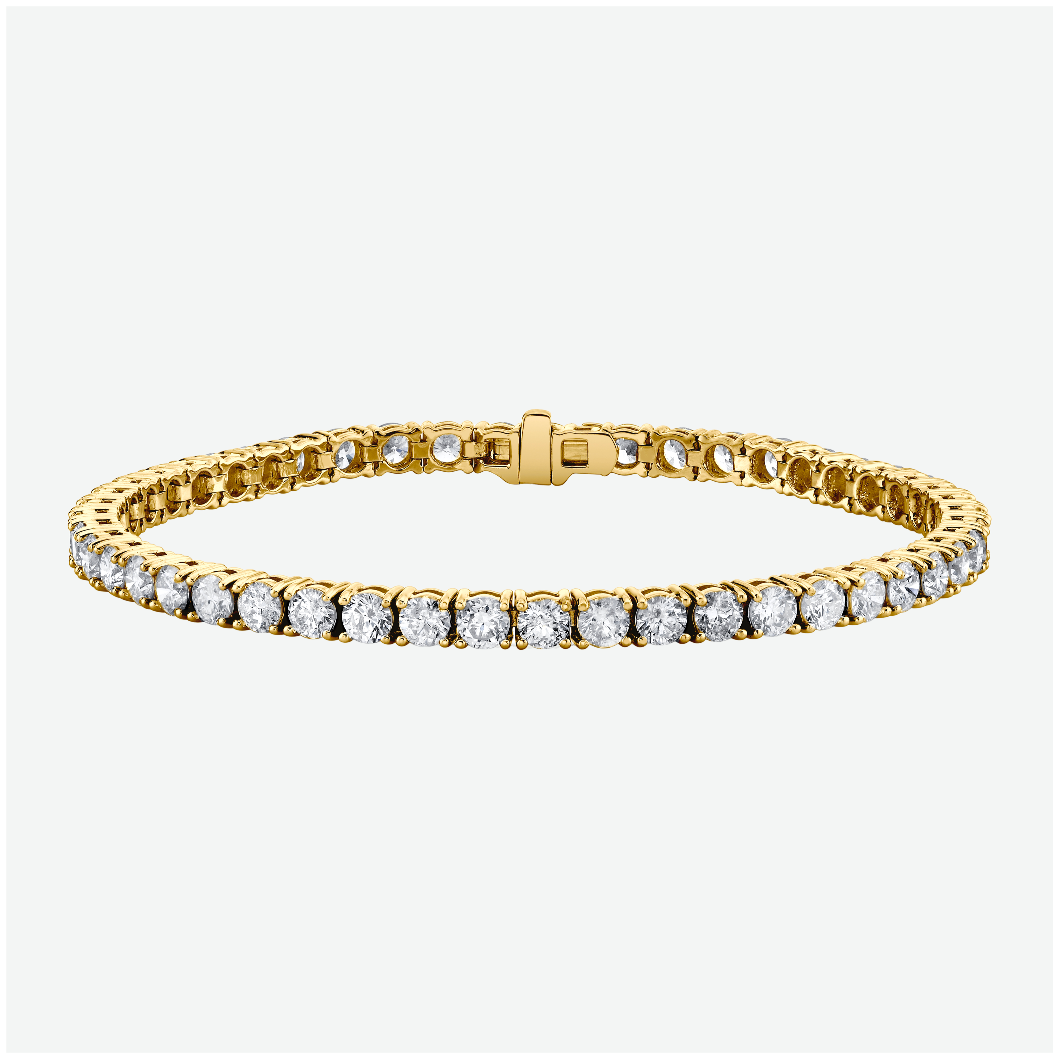 4-Prong Tennis Bracelet in 18K Yellow Gold, 7ct B-7ct 4pr 18YG