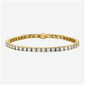 Tennis Bracelet in 15K Yellow Gold, 7ct B-7ct 4pr 15YG