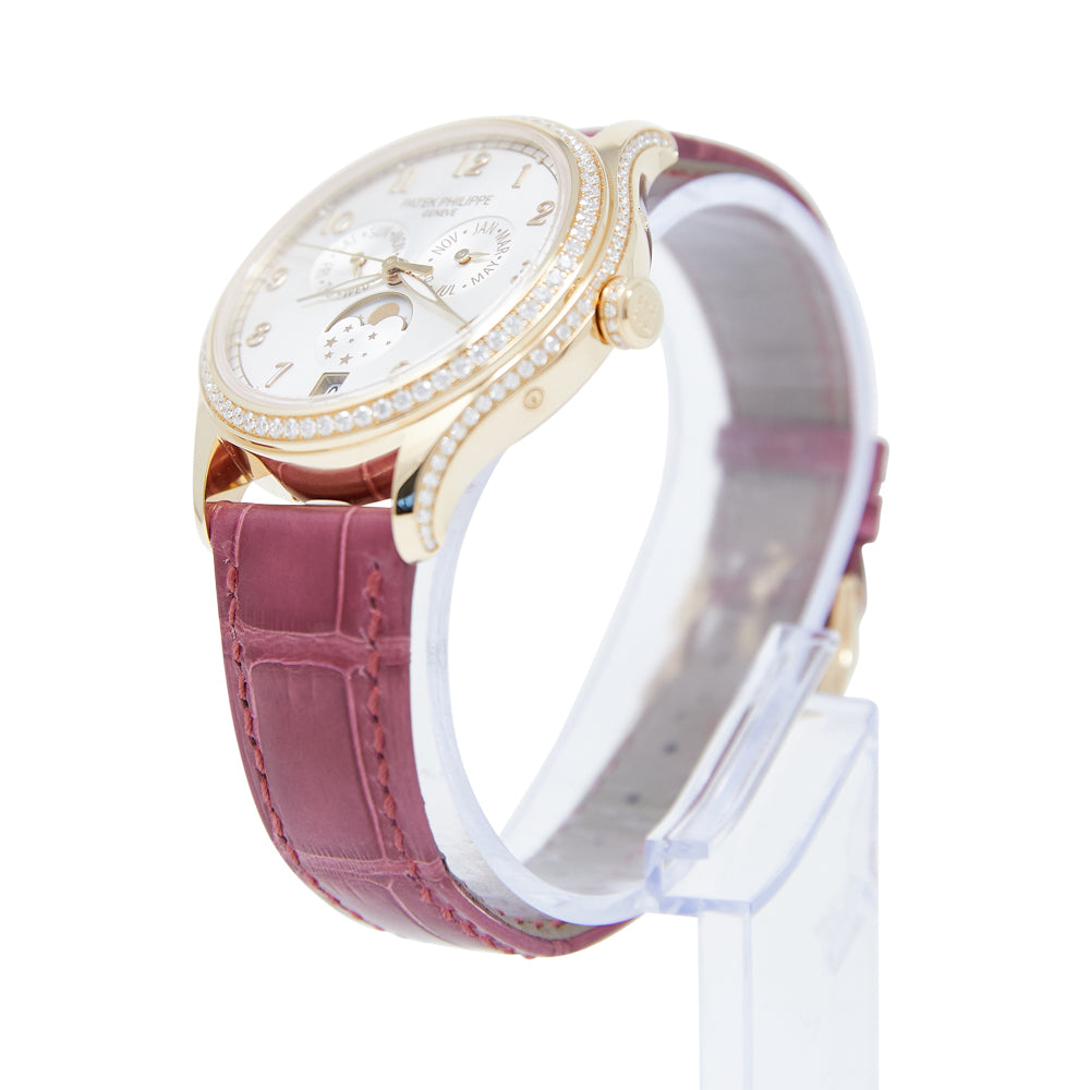 Patek Philippe Complications Annual Calendar Silvery Sunburst Dial on Leather Strap 4947R-001 Complete 2024