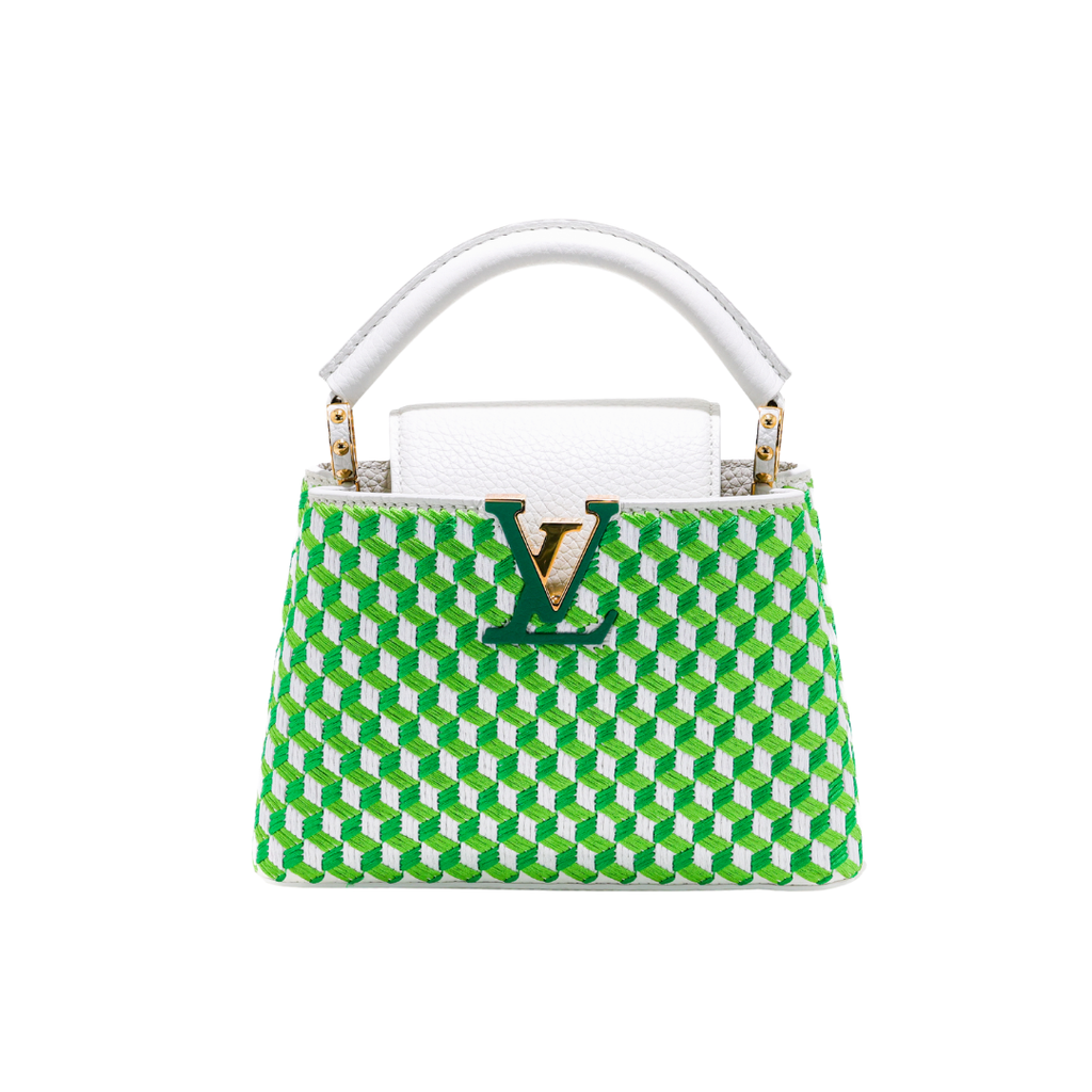 Louis Vuitton Taurillon Braided Capucines Mini in Vert Green