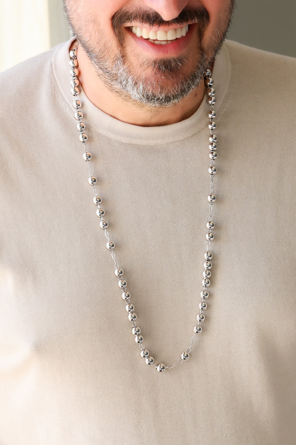 White Gold BEADS Chain