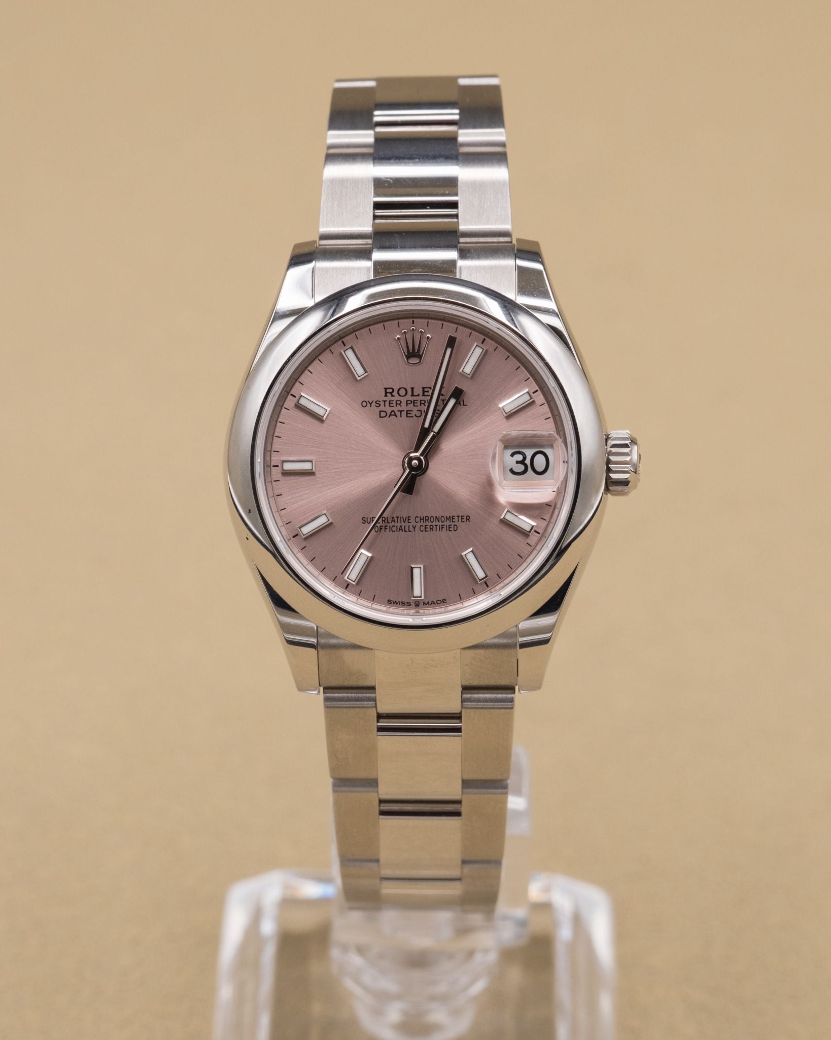 Rolex Datejust 31 Pink Index Dial on Oyster 278240 Complete 2026