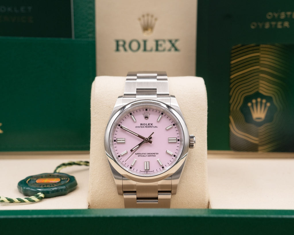 Rolex Oyster Perpetual 36 Candy Pink Index Dial on Oyster 126000 Complete 2026