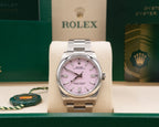 Rolex Oyster Perpetual 36 Candy Pink Index Dial on Oyster 126000 Complete 2026
