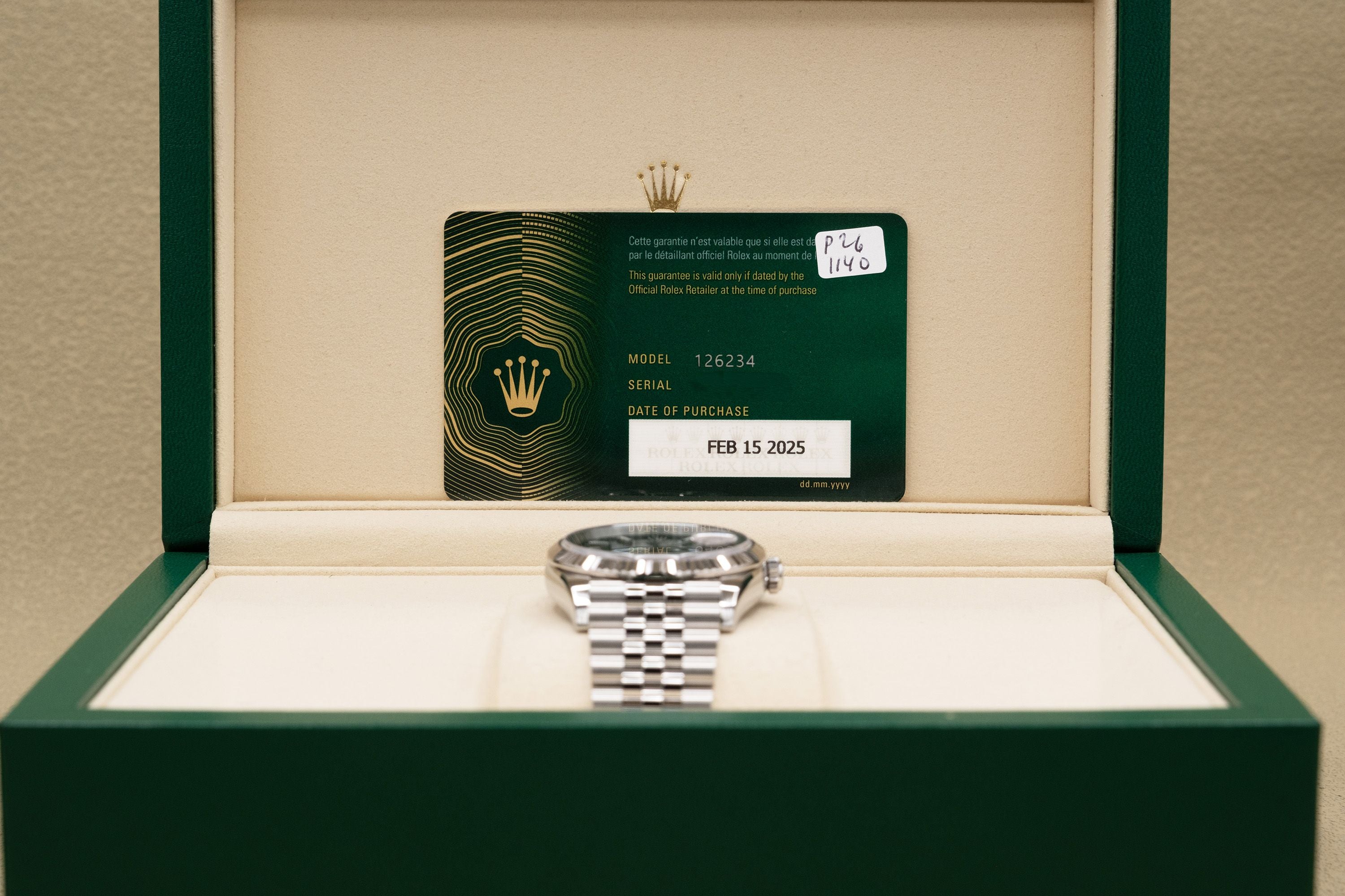 Rolex Datejust 36 Black Index Dial on Jubilee 126234 Complete 2025