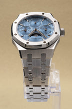 Audemars Piguet 150th Year An. Light Blue Dial on Stainless Steel 26684ST.OO.1356ST.01 with Box