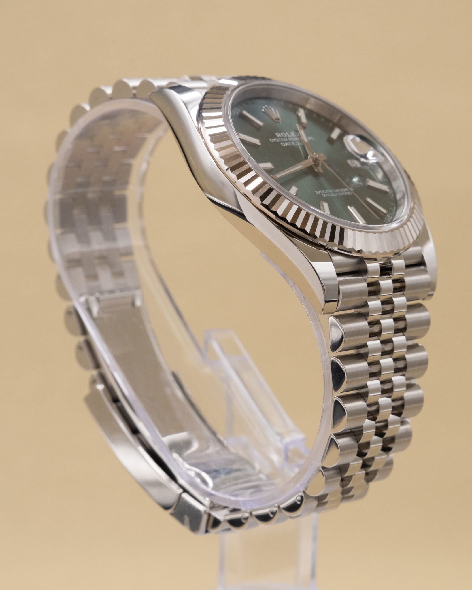 Rolex Datejust 41 Mint Green Index Dial on Jubilee 126334 Complete 2024