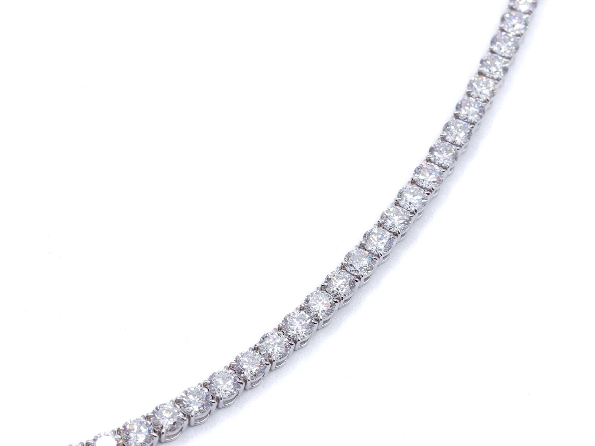 14K White Gold Men's Round Lab Grown Diamond Ring 30.7ct N-3069LGD