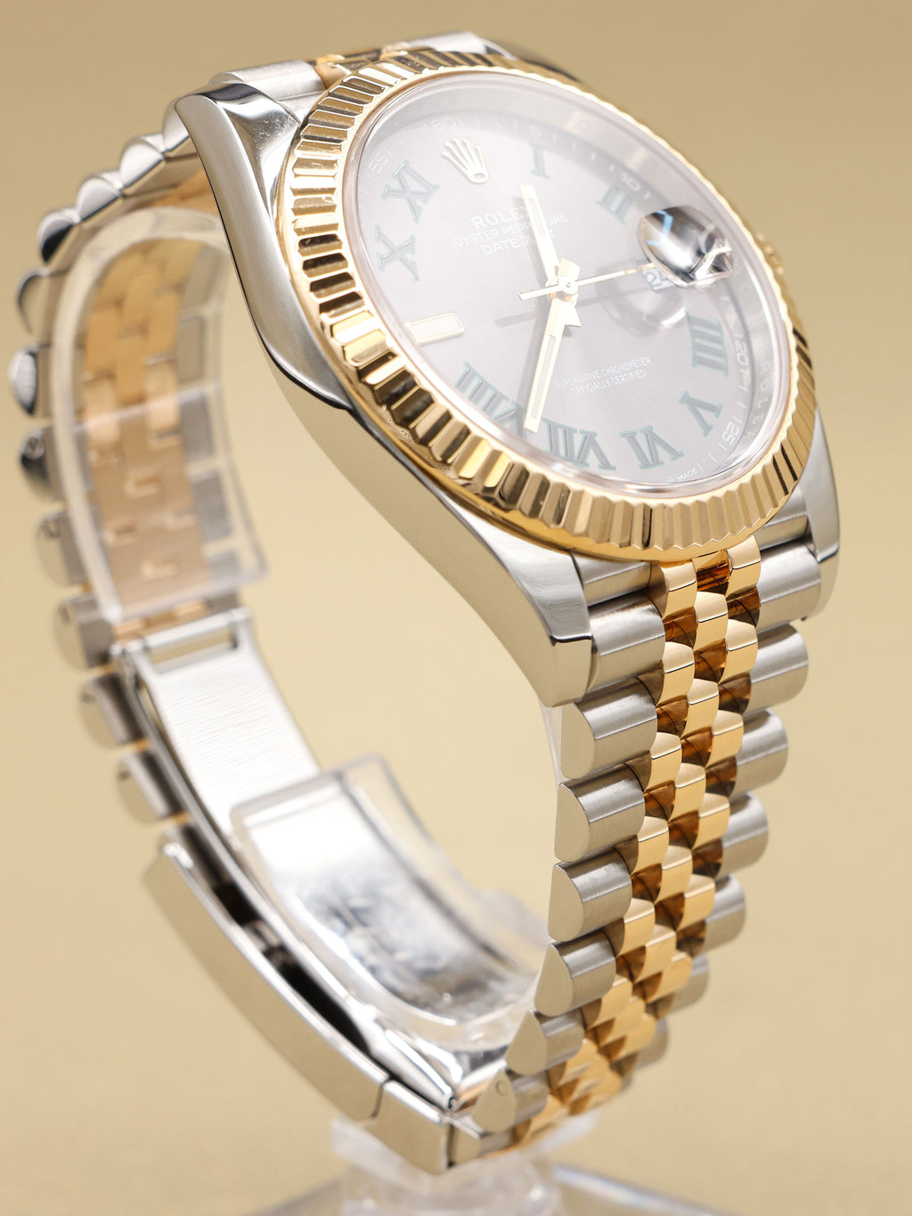 Rolex Datejust 41 Slate Green Roman Dial on Jubilee 126333 Complete 2021