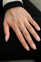 White Gold STACK RINGS Eternity Ring 0.96 cts.