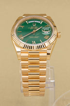 Rolex Day-Date 40 Green Roman Dial on President 228238 Complete 2026
