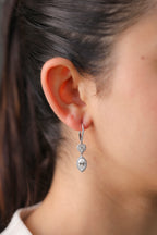 White Gold GIA - MQ G SI2 - MQ H I2 Dangles Earrings 2.98 cts.