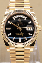 Rolex Day-Date 40 Onyx Dial on President 228238 Complete 2026