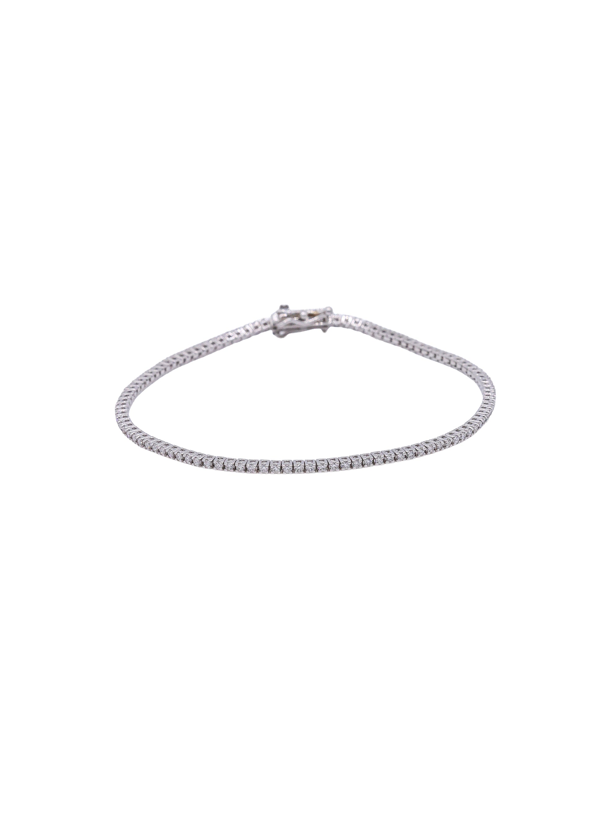 Tennis Diamond Bracelet in 14K White Gold, 1.00ct B-100RD