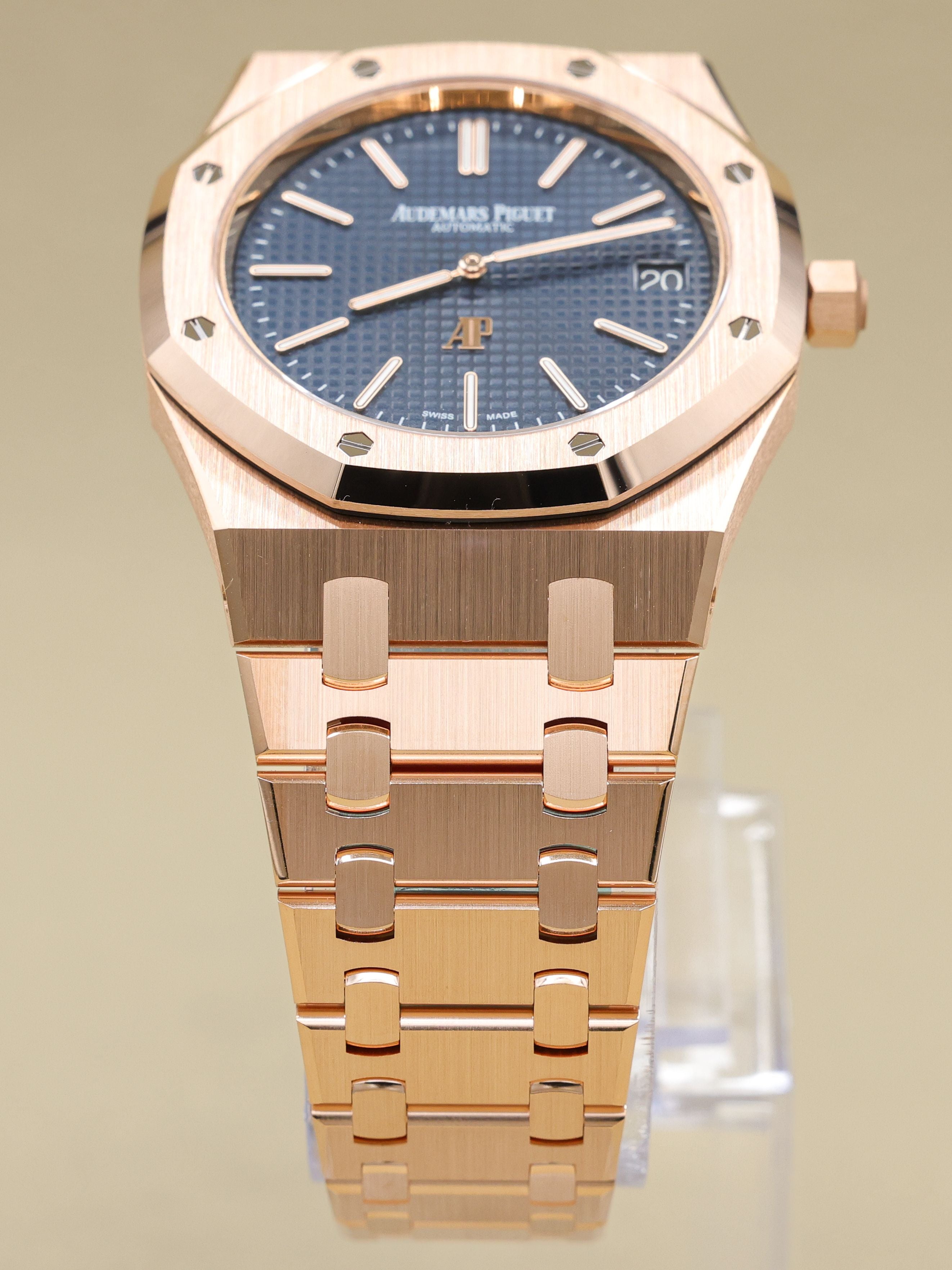 Audemars Piguet Royal Oak Extra-Thin Blue Dial on Bracelet 15202OR.OO.1240OR.01.A Card 2021