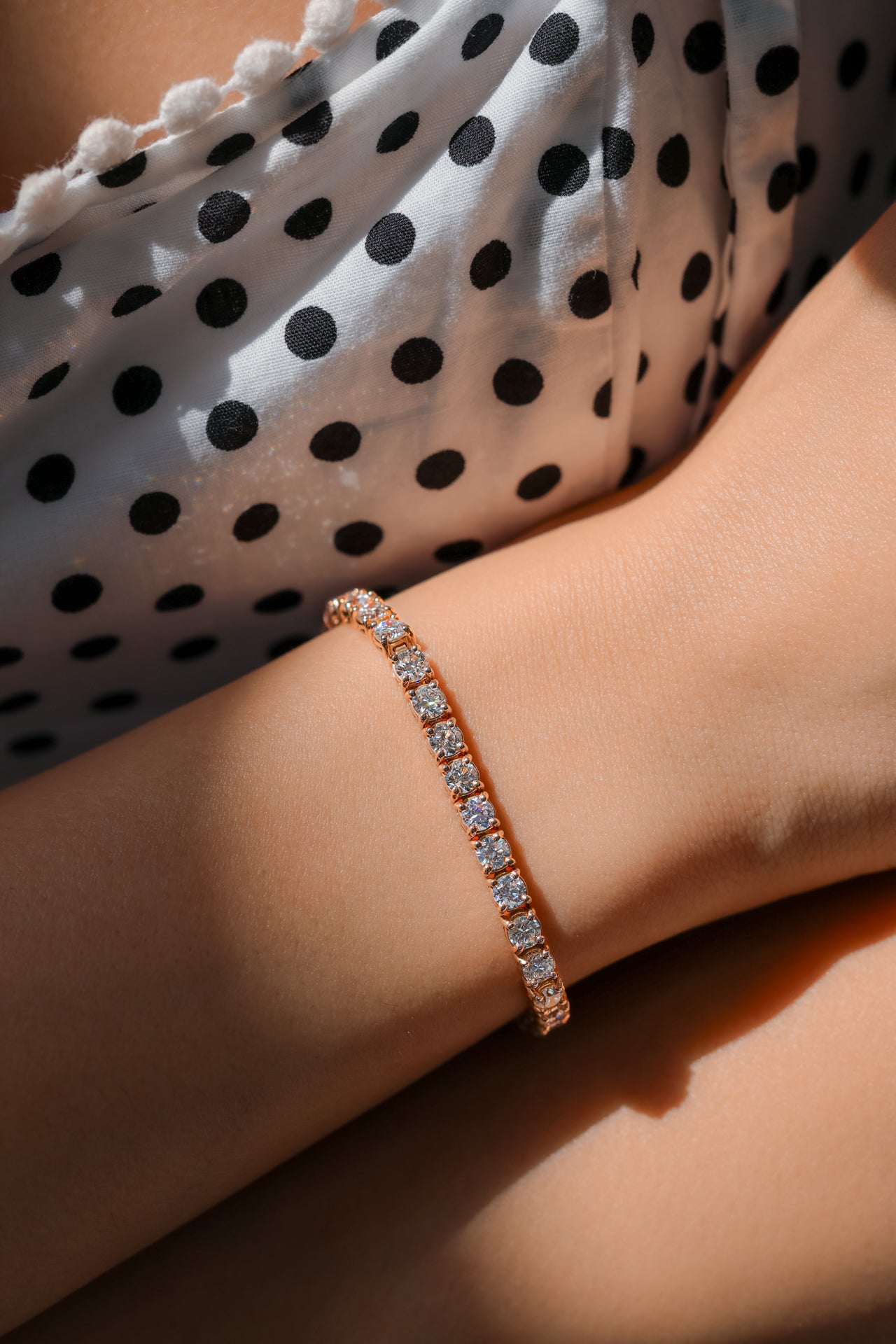 Tennis Bracelet in 14K White Gold, 8.54ct B-854RD