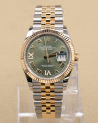 Rolex Datejust 36 Olive Green Roman Dial on Jubilee 126233 Complete 2026