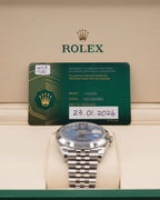 Rolex Datejust 41 Blue Roman Dial on Jubilee 126300 Complete 2026