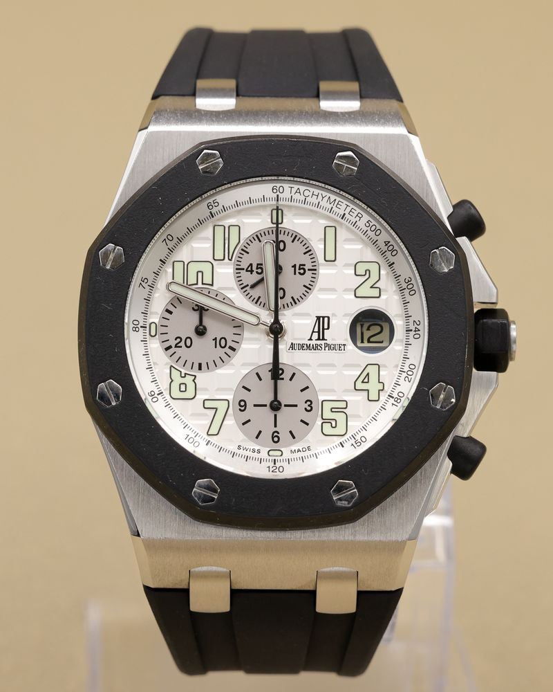 Audemars Piguet Royal Oak Offshore White Dial on Rubber Strap 25940SK.OO.D002CA.02.A 2010