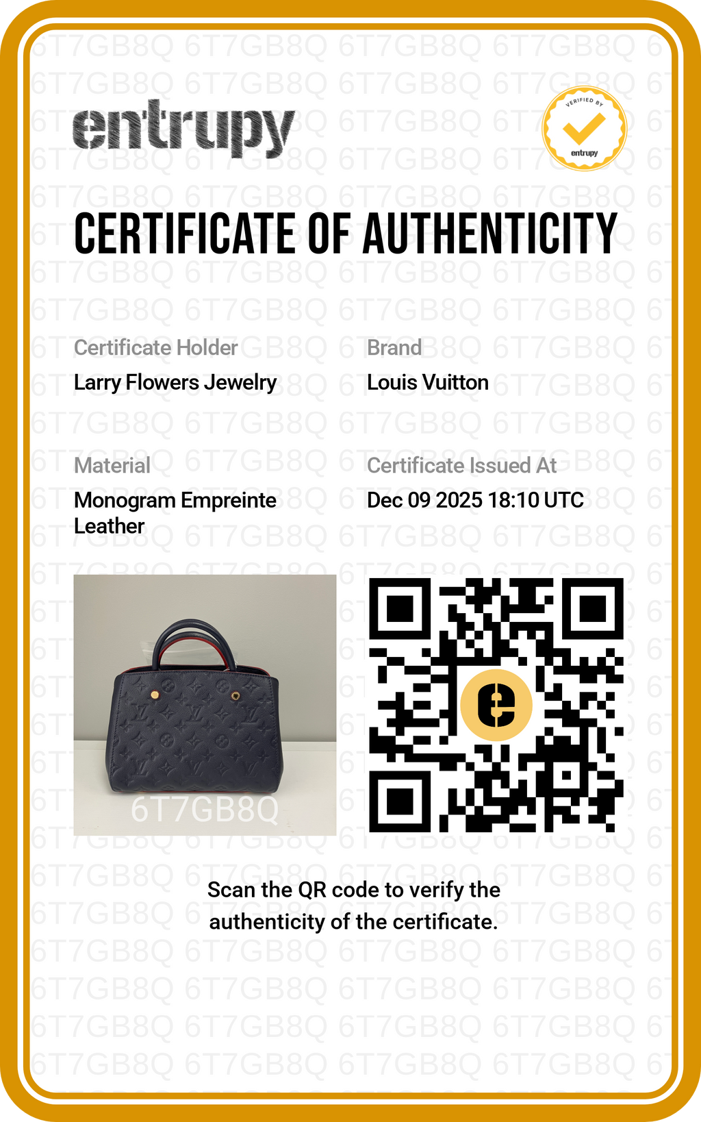 Louis Vuitton Marine Rogue Monogram Empreinte Leather Montaigne BB Bag