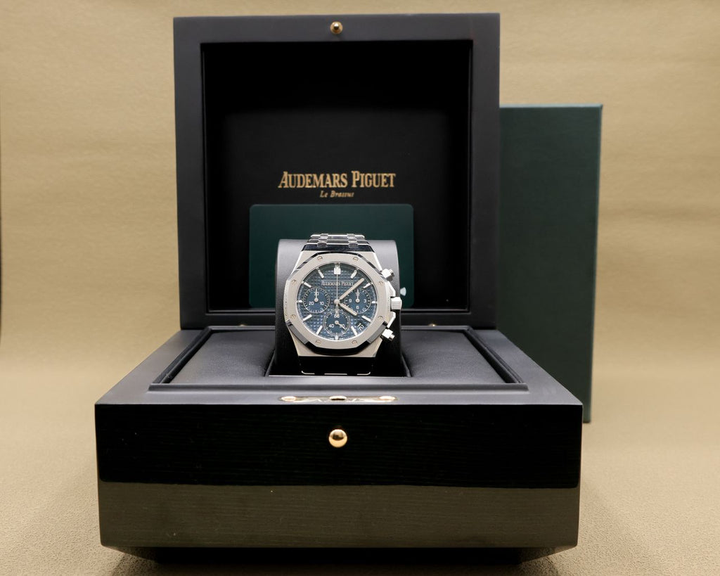 Audemars Piguet Royal Oak Chronograph "50th Anniversary" Blue Dial on Bracelet 26240ST.OO.1320ST.01 Complete 2022