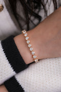 Exquisite High Polished Diamond Tennis Bracelet, 9.78ct B-978