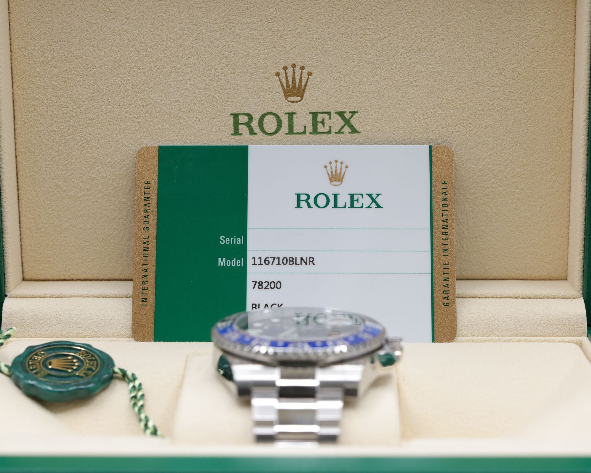 Rolex GMT-Master II 'Batman' Black Dial on Oyster 116710BLNR Complete 2018