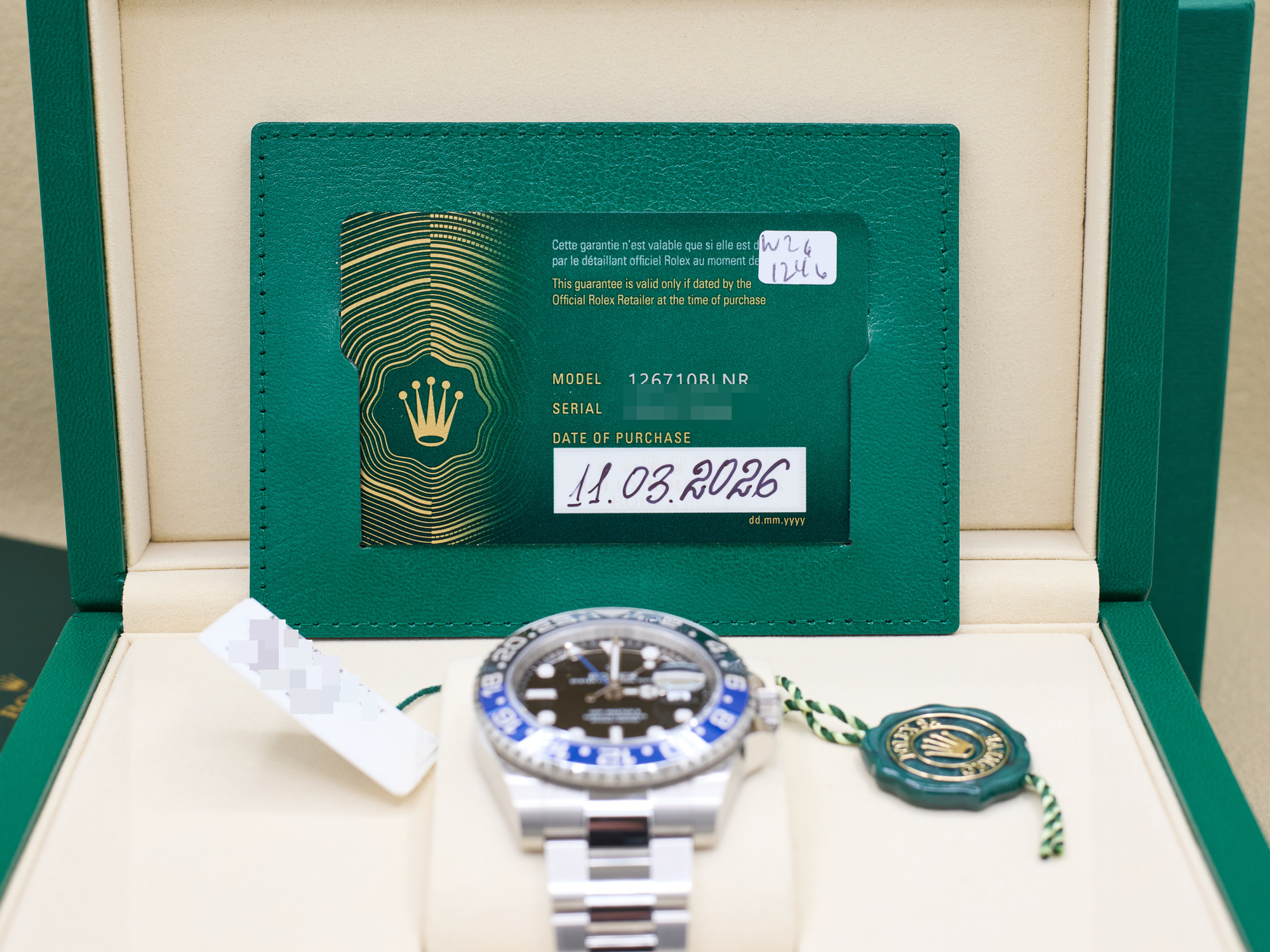 Rolex GMT-Master II Batman Black Dial on Oyster 126710BLNR Complete 2026