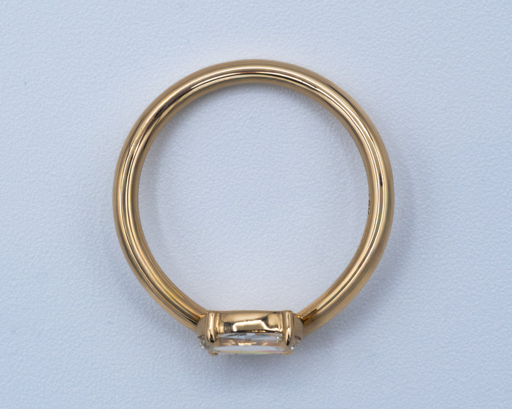 Yellow Gold Wavy Stack Ring Fashion Ring 0.7 cts.