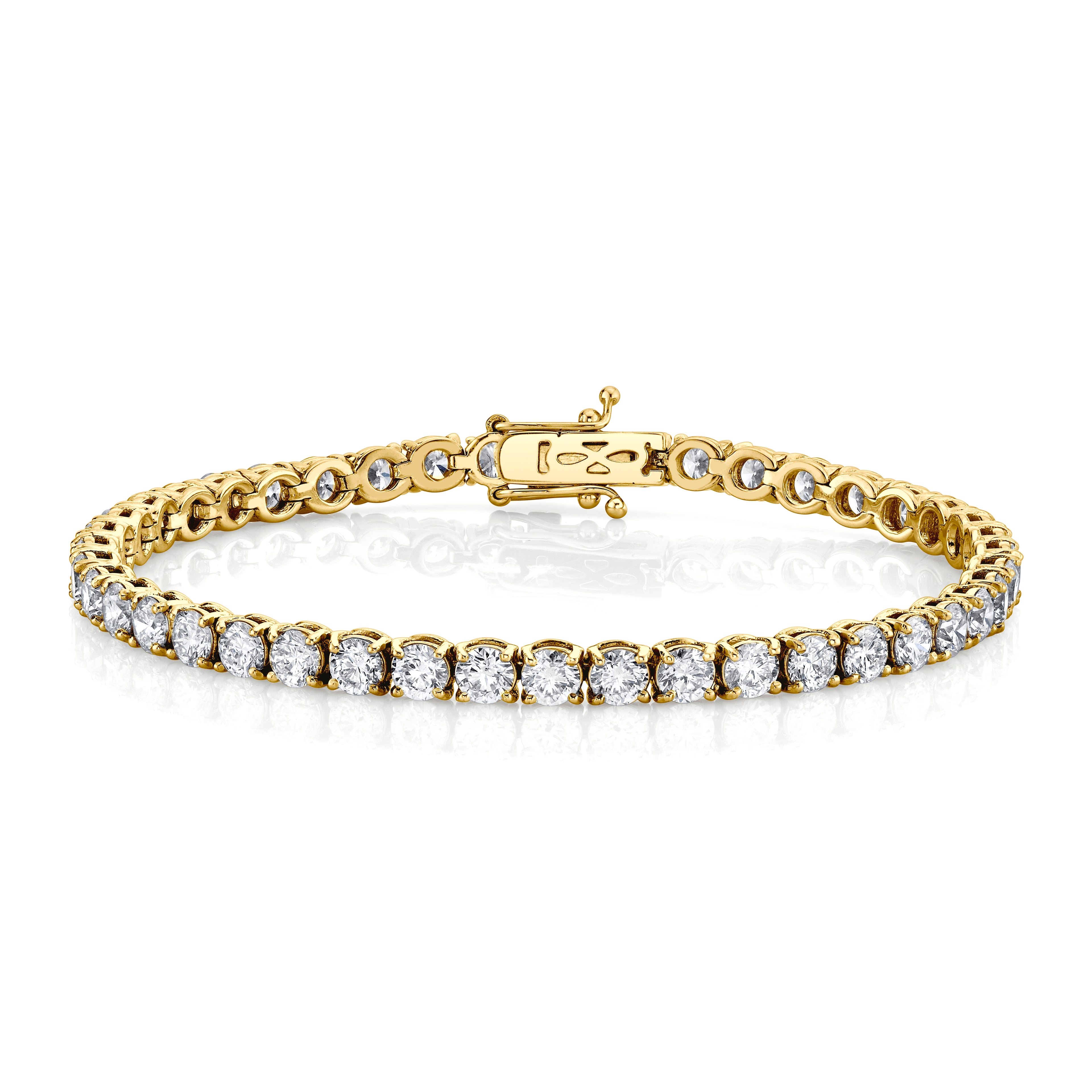 18K Gold Tennis Bracelet, 9.00ct B-9 ct. 4pr 18K