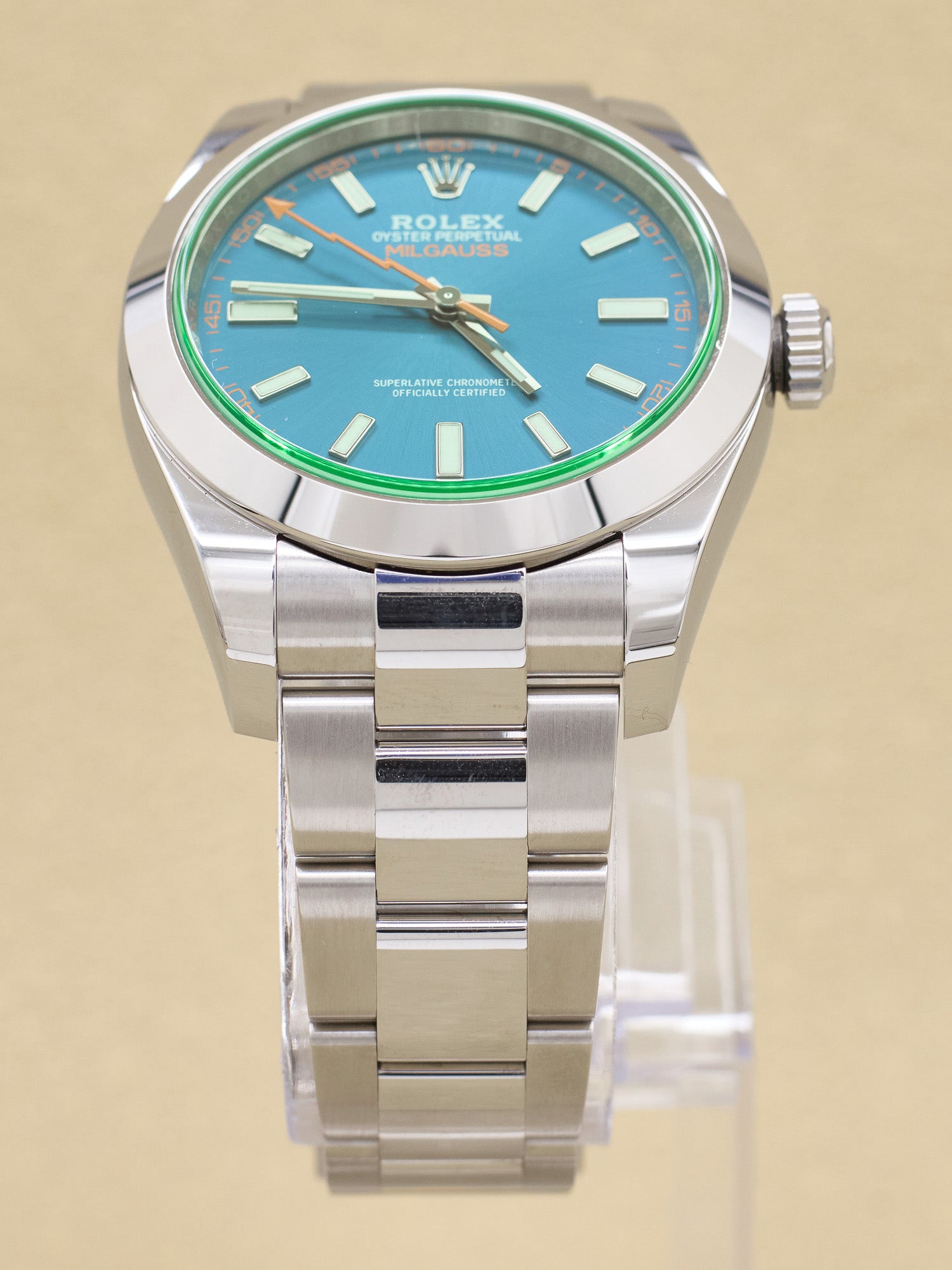 Rolex Milgauss Blue Dial on Oyster 116400GV Complete 2021