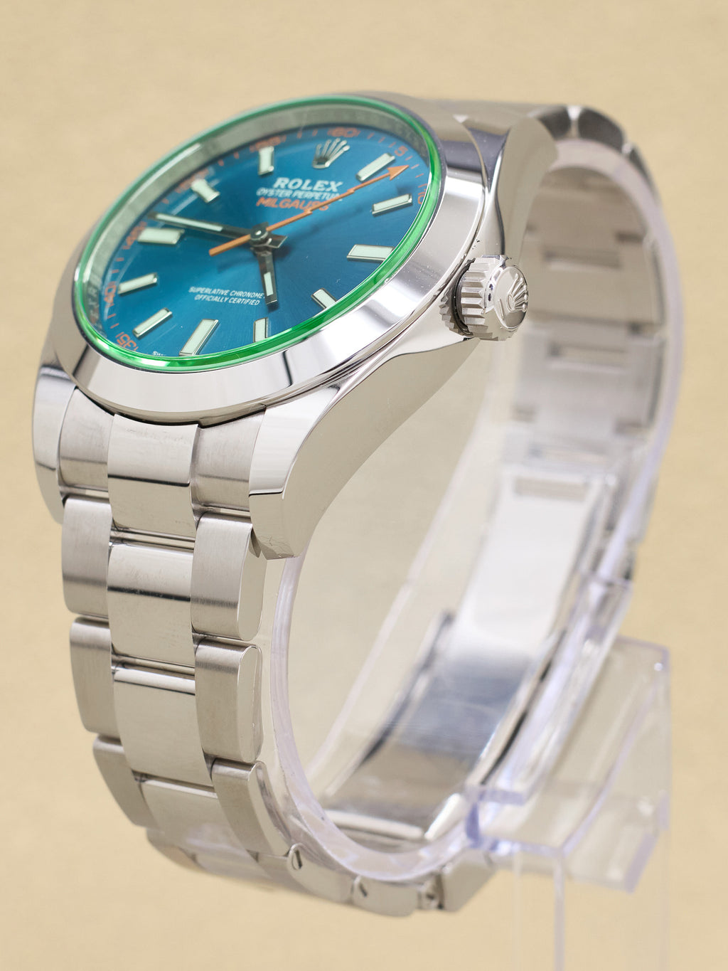 Rolex Milgauss Blue Dial on Oyster 116400GV Complete 2021