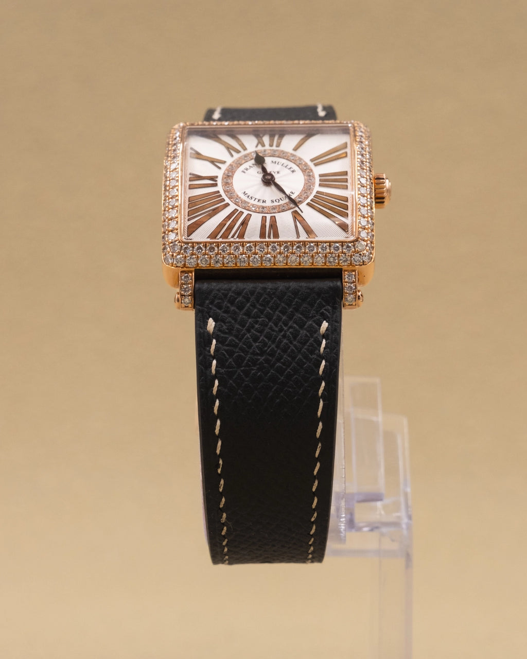 Franck Muller Master Square Silver Roman Dial on Black Leather Strap 6002 L QZ D CD 1R Complete 2010