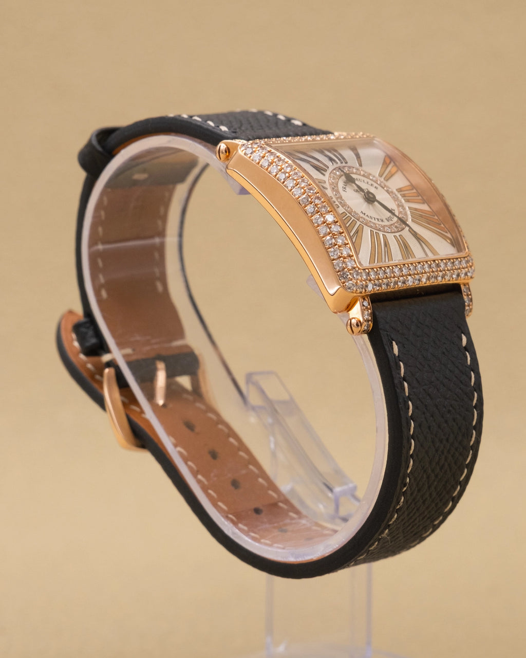 Franck Muller Master Square Silver Roman Dial on Black Leather Strap 6002 L QZ D CD 1R Complete 2010