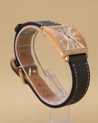 Franck Muller Master Square Silver Roman Dial on Black Leather Strap 6002 L QZ D CD 1R Complete 2010