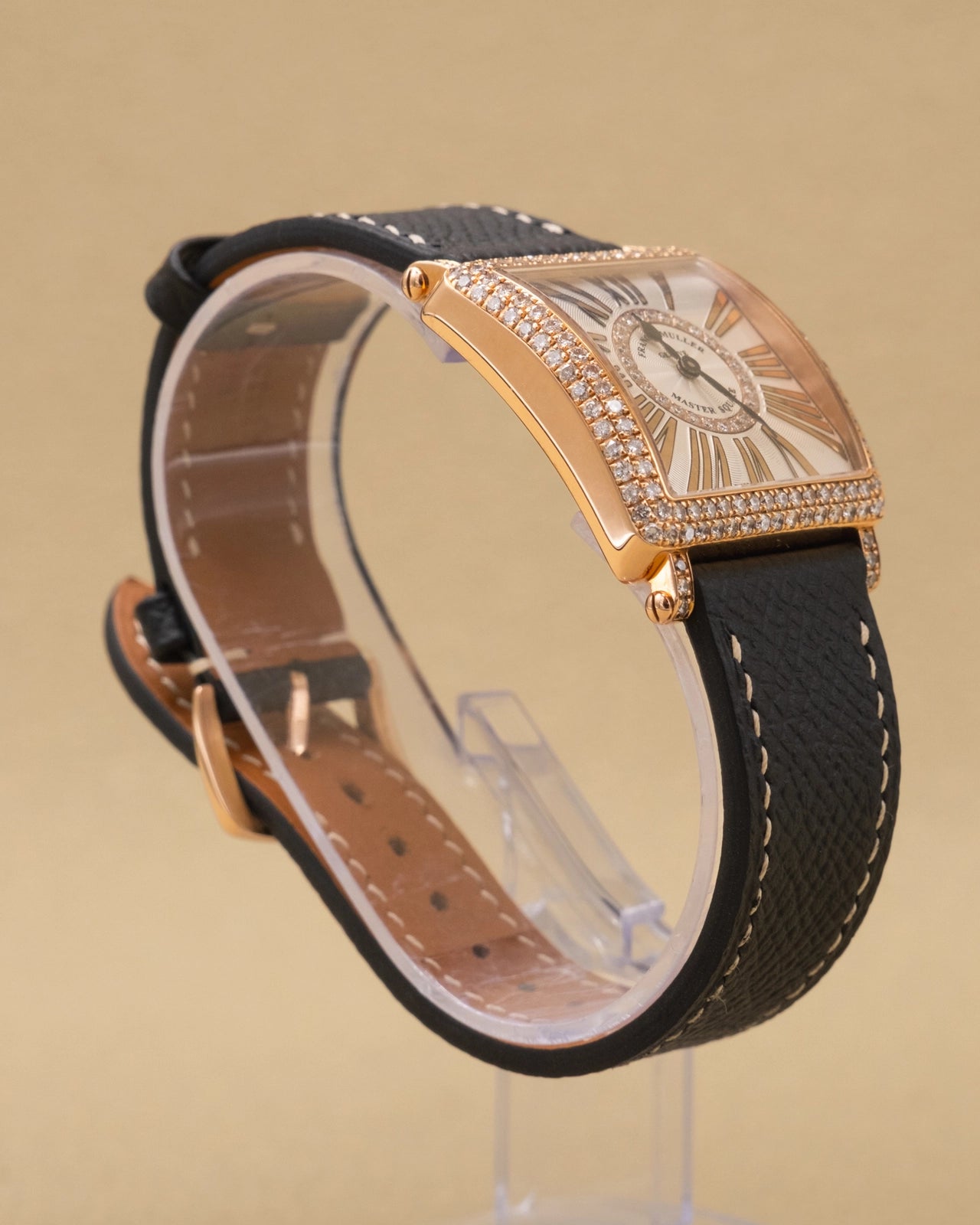 Franck Muller Master Square Silver Roman Dial on Black Leather Strap 6002 L QZ D CD 1R Complete 2010